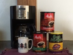 Each morning I combine these three ground coffees. I don't use an excess of water. The result is a very good brew.