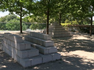 Steps and Pyramid, two sculptures by Sol LeWitt.