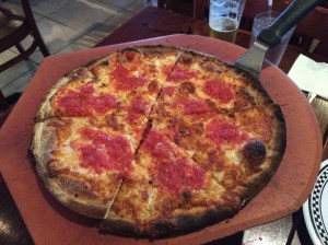 Our majestic pizza pie at Anthony's.