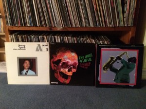 The three albums that caused problems. Photographed in bunker before Vinyl Night began.