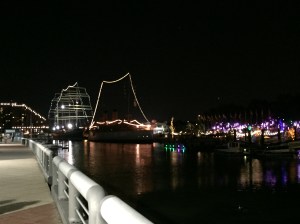 The park's LED lights (center right) seen from a distance.